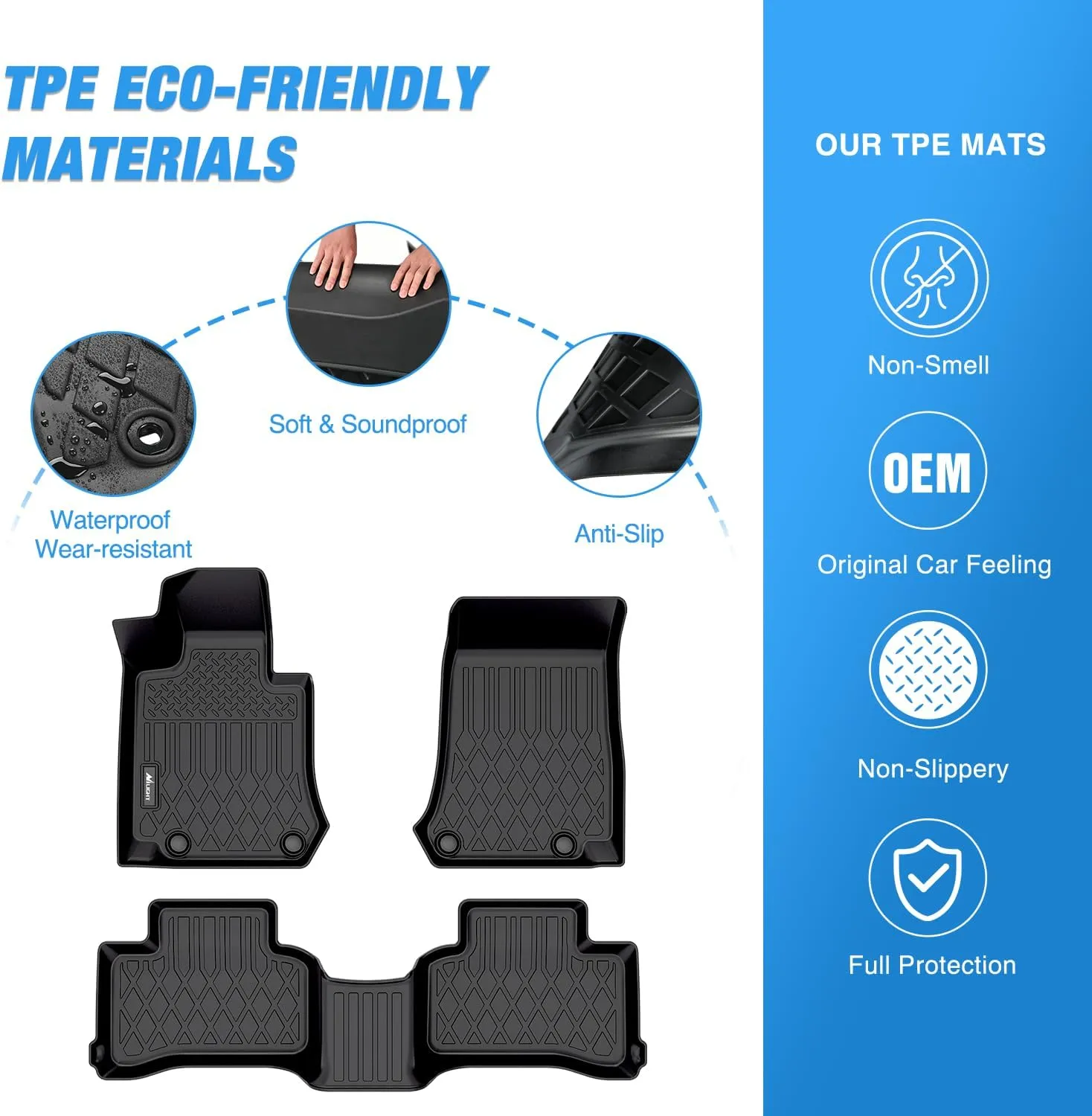 2016-2022 Mercedes Benz GLC TPE Floor Mats