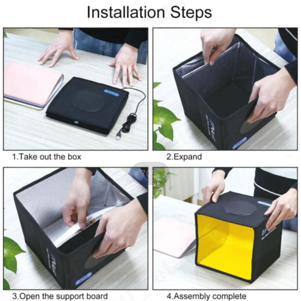 40CM Portable Photo Studio LED Light Tent Soft Box Room Photography