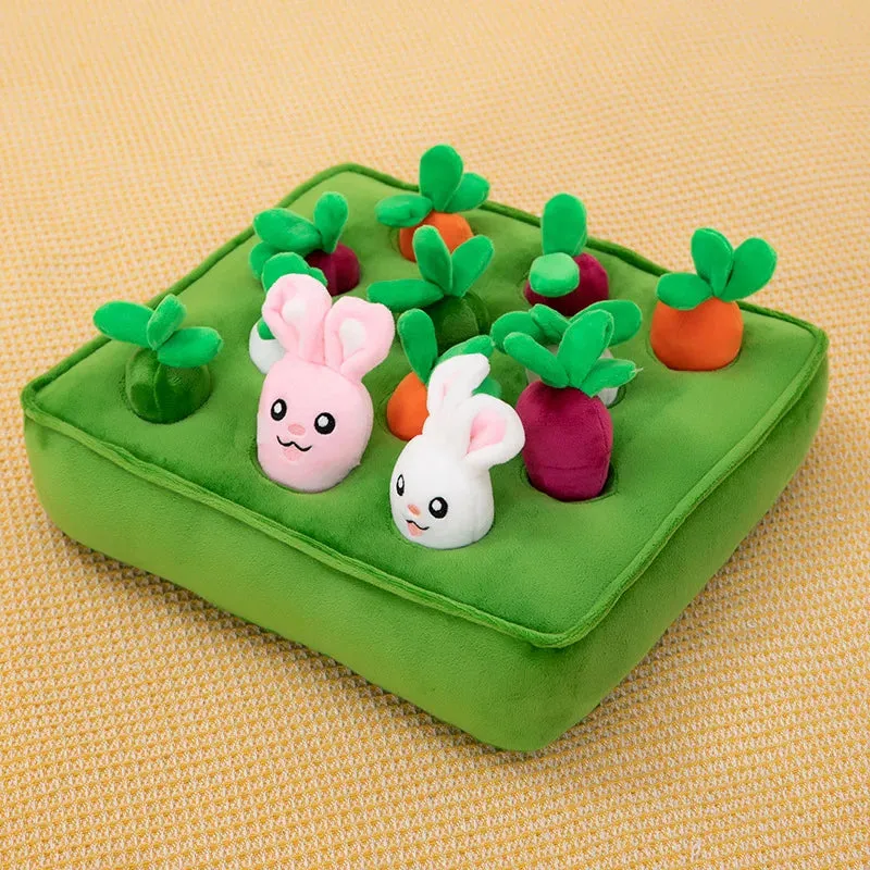 Carrot Snuffle Mat for Dogs and Cats - Puzzle Toy with 12 Carrots - Interactive Pet Stress Relief - Chew Toys for Small, Medium, and Large Dogs