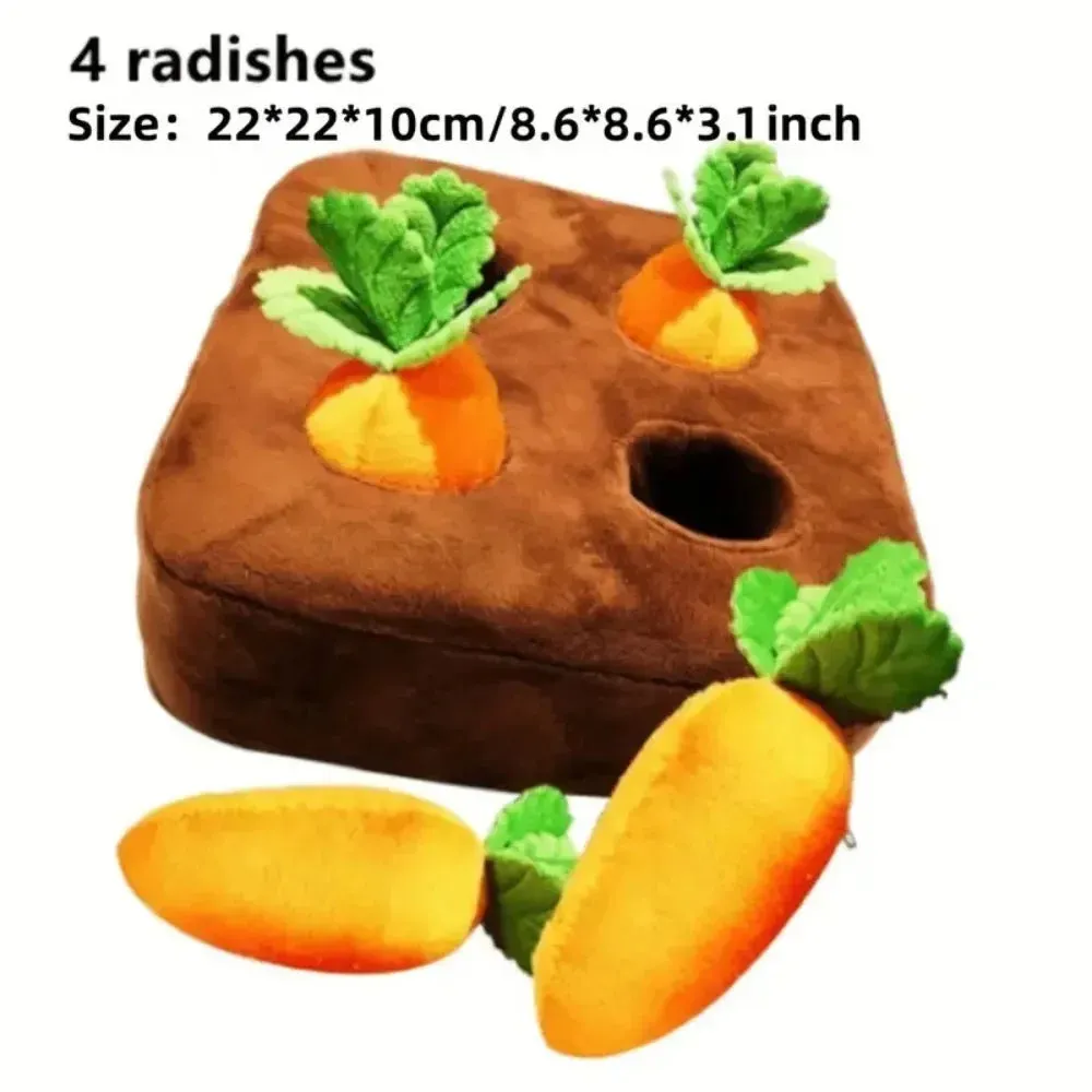 Carrot Snuffle Mat for Dogs and Cats - Puzzle Toy with 12 Carrots - Interactive Pet Stress Relief - Chew Toys for Small, Medium, and Large Dogs