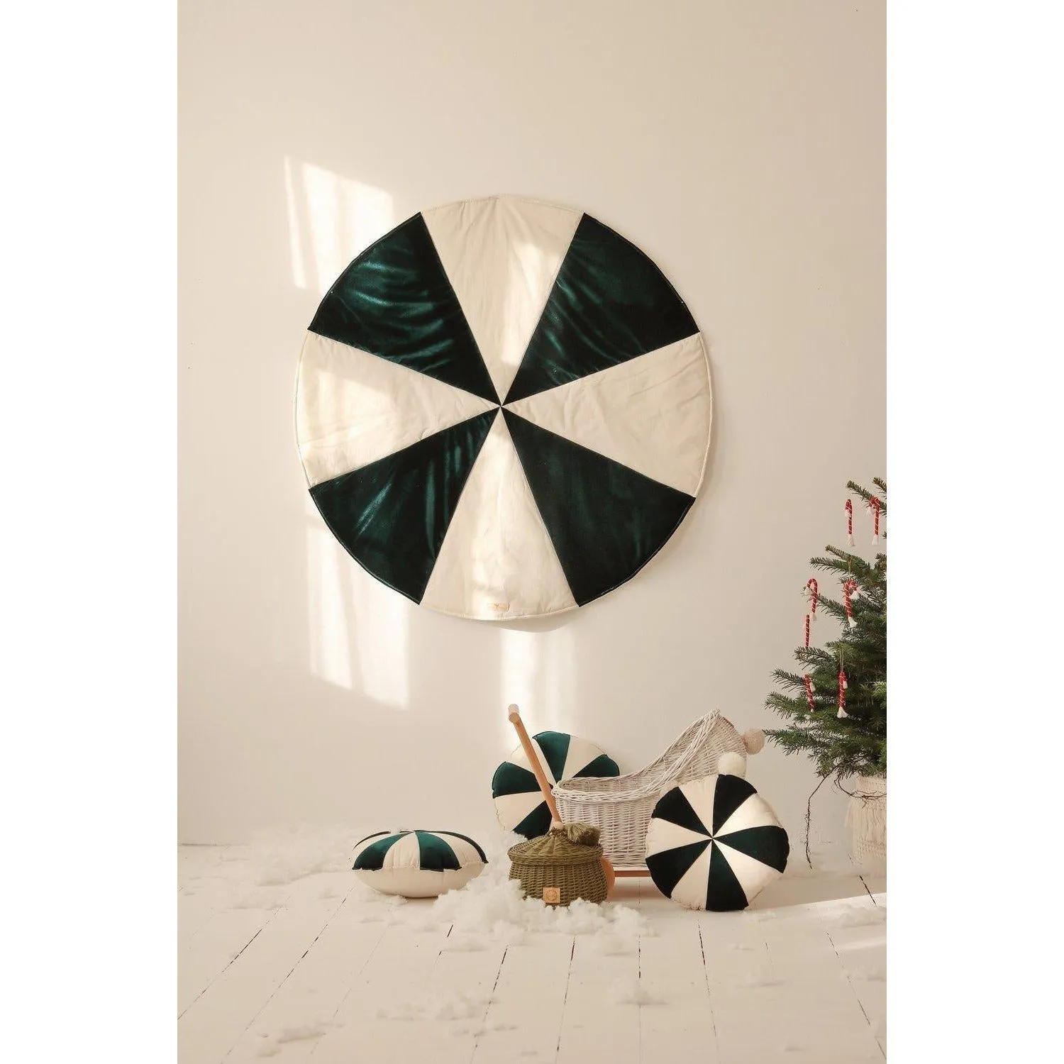 Christmas Round Patchwork Mat