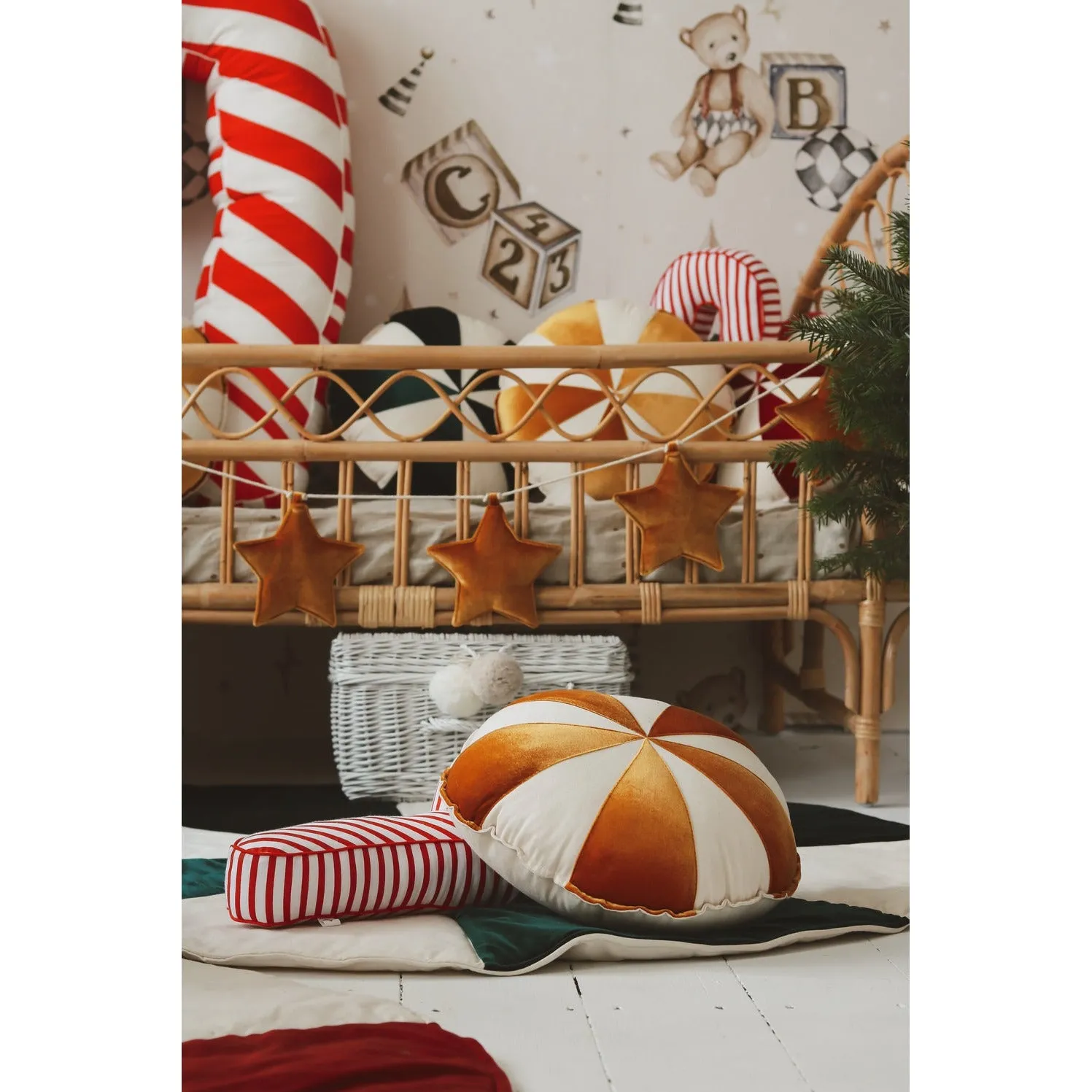 Christmas Round Patchwork Mat
