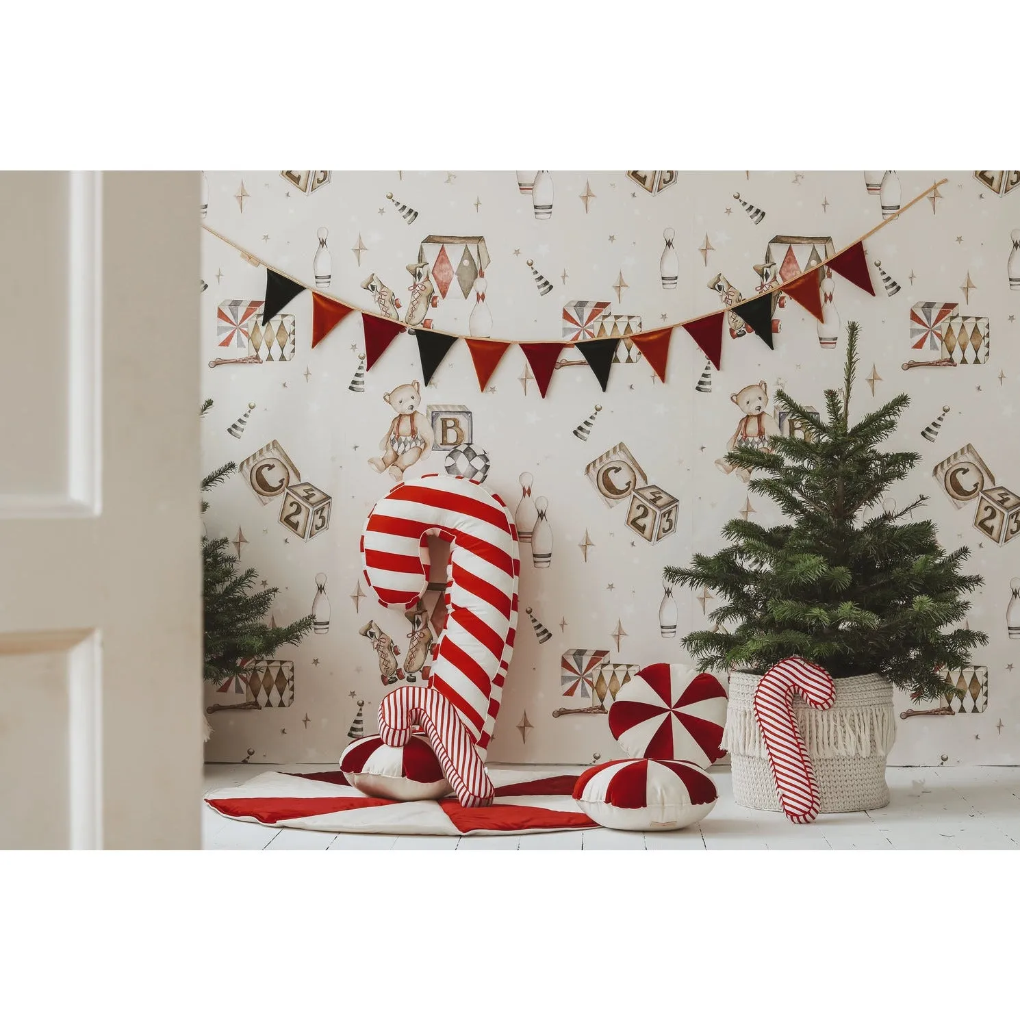 Christmas Round Patchwork Mat