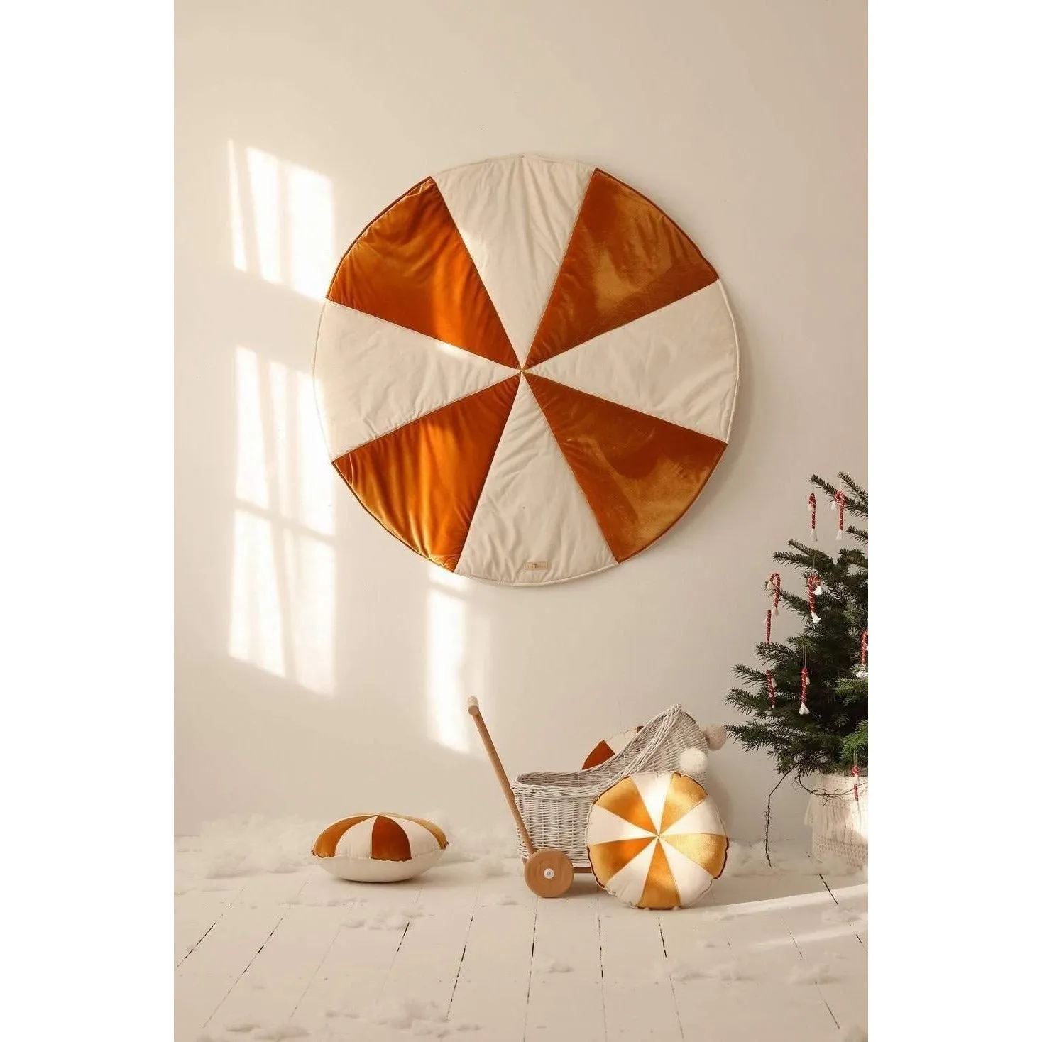 Christmas Round Patchwork Mat