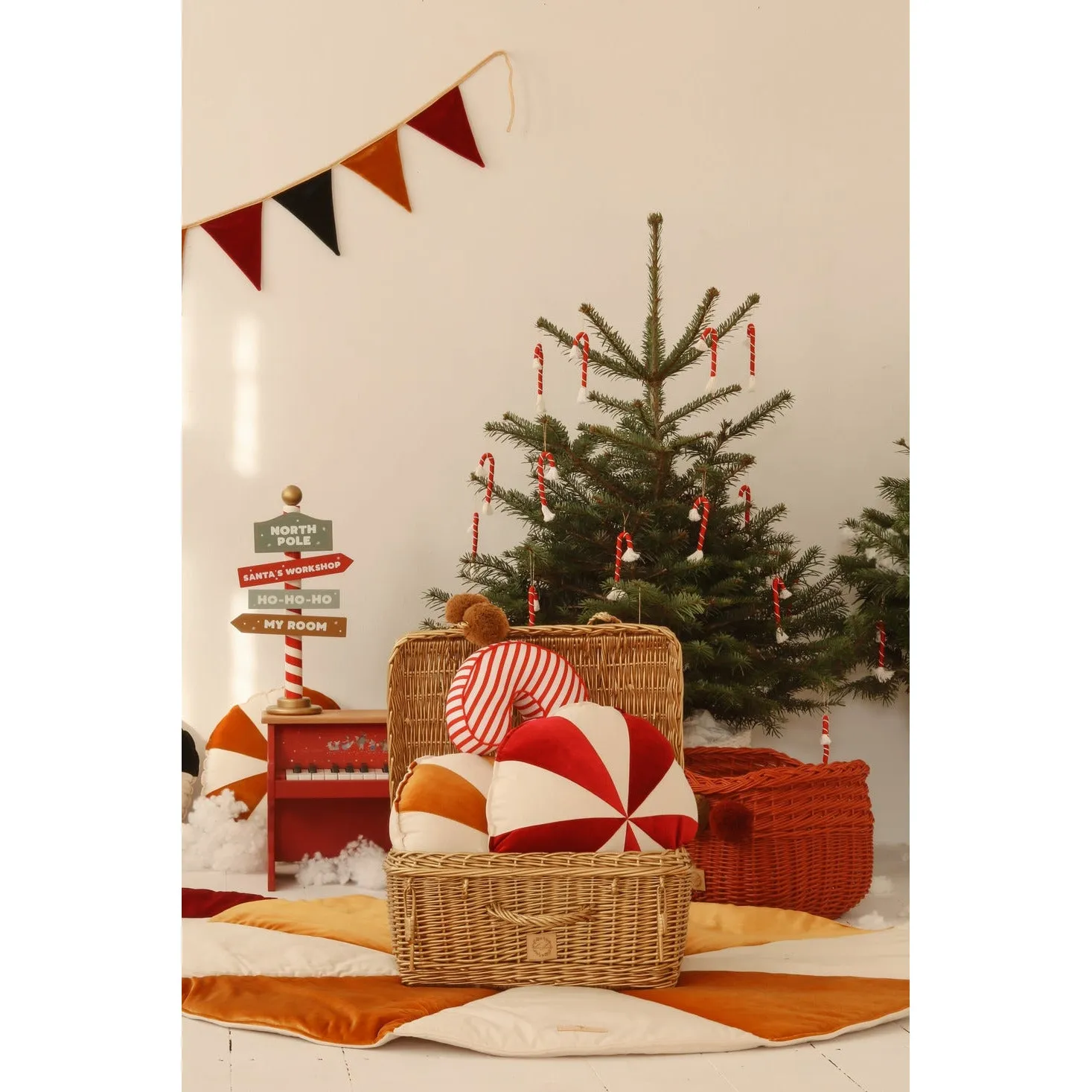 Christmas Round Patchwork Mat