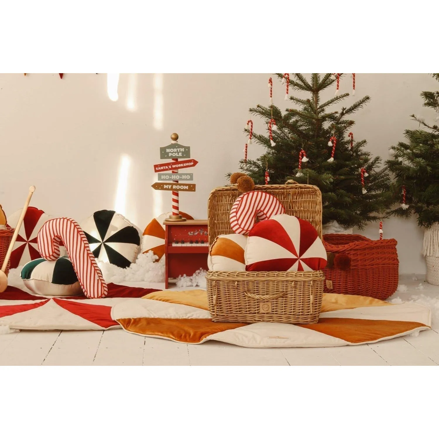 Christmas Round Patchwork Mat