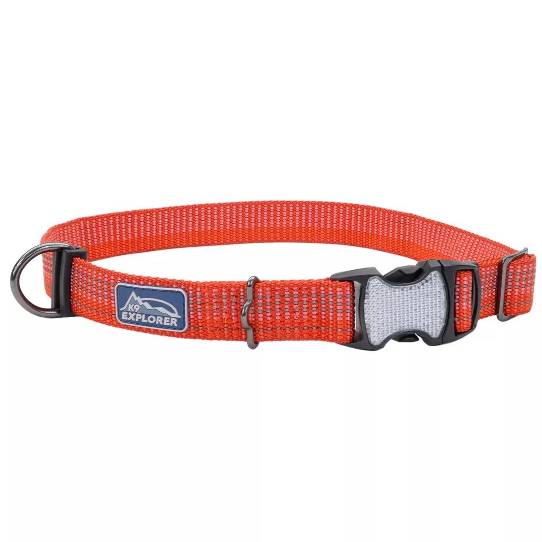 Coastal Pet Products K9 Explorer Brights Reflective Adjustable Dog Collar (1" x 18”-26”, Lake)