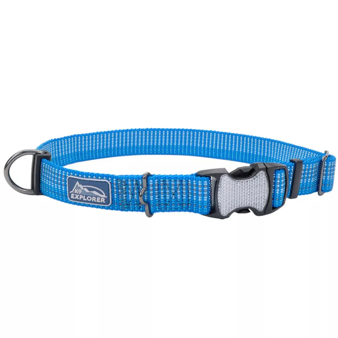 Coastal Pet Products K9 Explorer Brights Reflective Adjustable Dog Collar (1" x 18”-26”, Lake)
