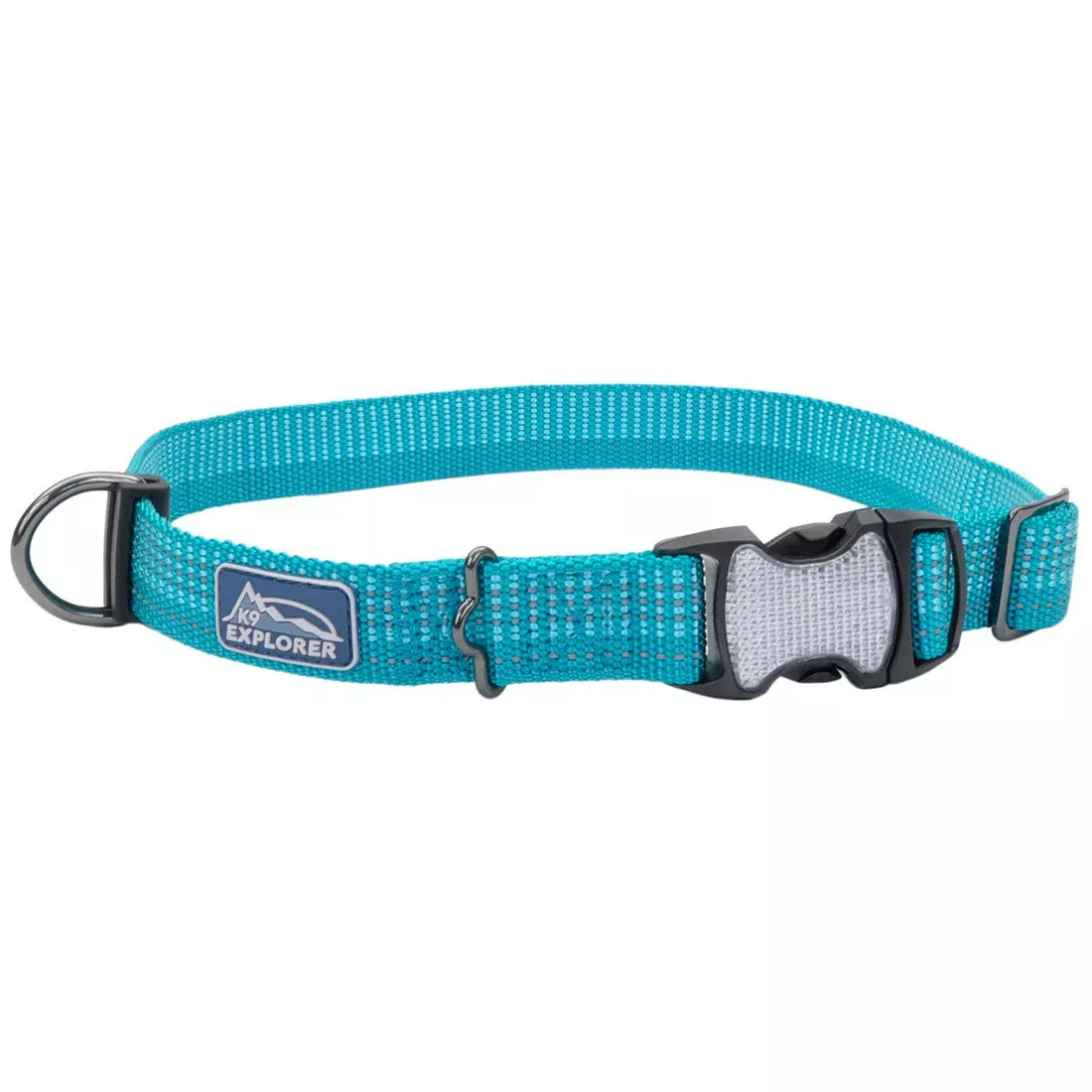 Coastal Pet Products K9 Explorer Brights Reflective Adjustable Dog Collar (1" x 18”-26”, Lake)