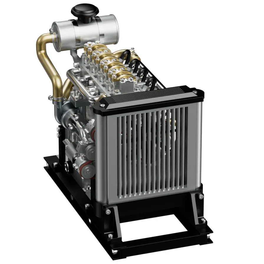 DM115, OHV Inline 4 Cylinder Diesel DIY Engine Model Kit that Runs, 1: 10 Full Metal, 300 Pcs,  Gifts for him