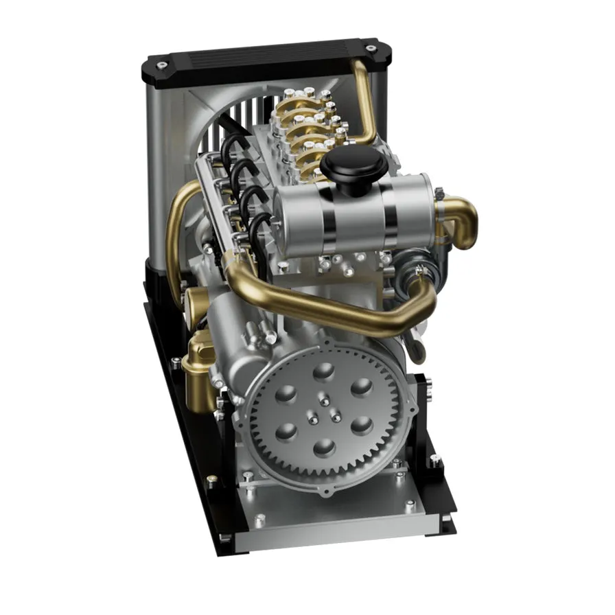 DM115, OHV Inline 4 Cylinder Diesel DIY Engine Model Kit that Runs, 1: 10 Full Metal, 300 Pcs,  Gifts for him