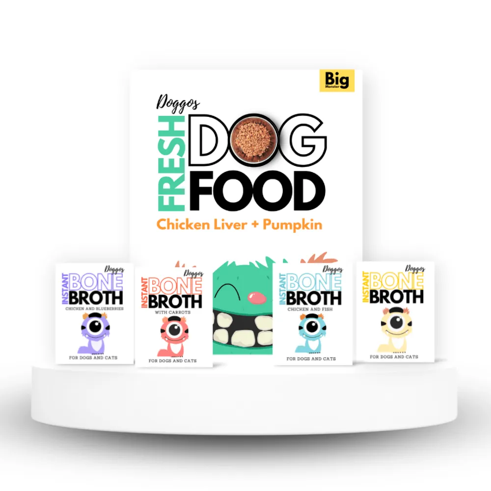 Doggos The Super Monster Club Fresh Food and Bone Broth for Dogs (Limited Shelf Life)