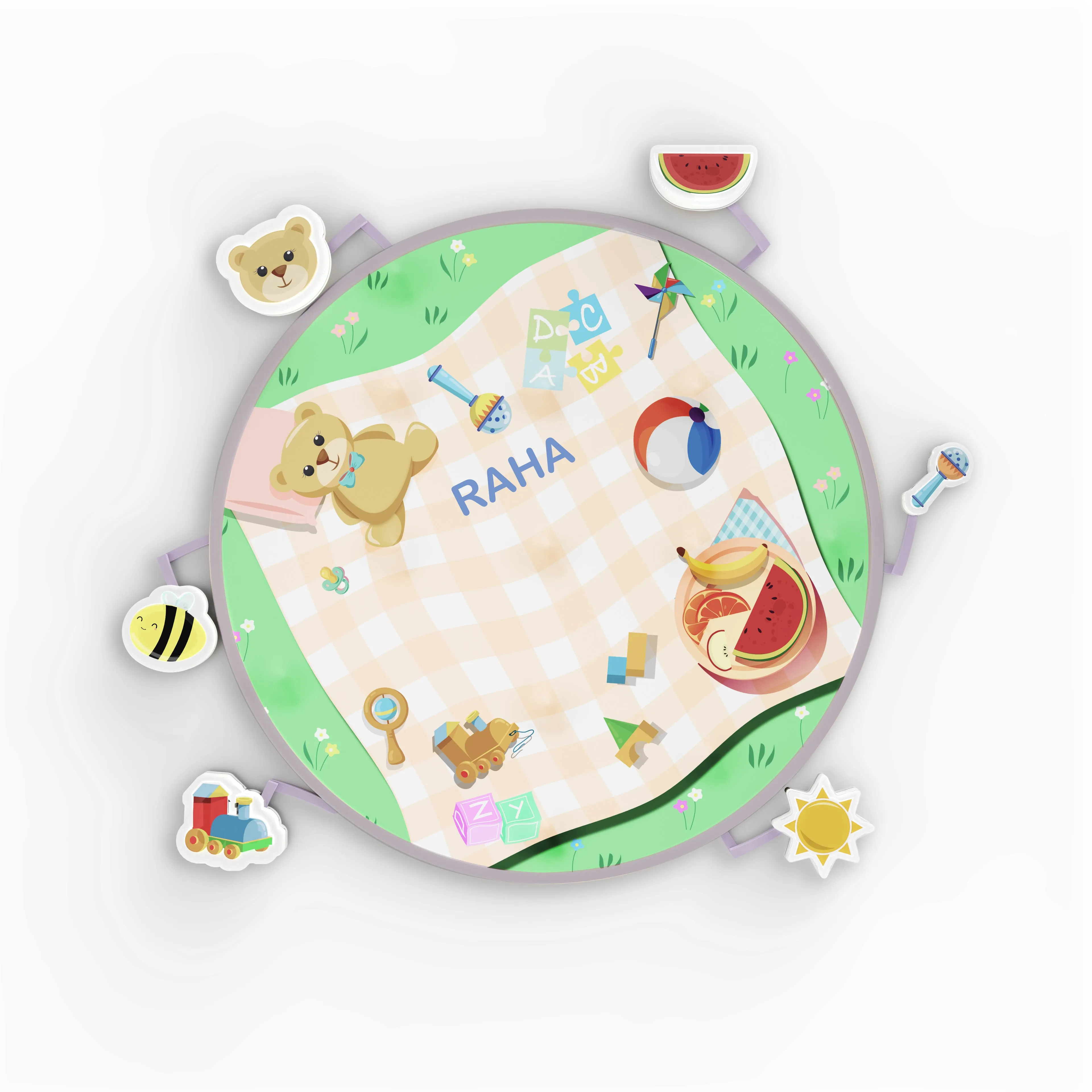 Fancy Fluff Organic Baby Play Mat - Picnic