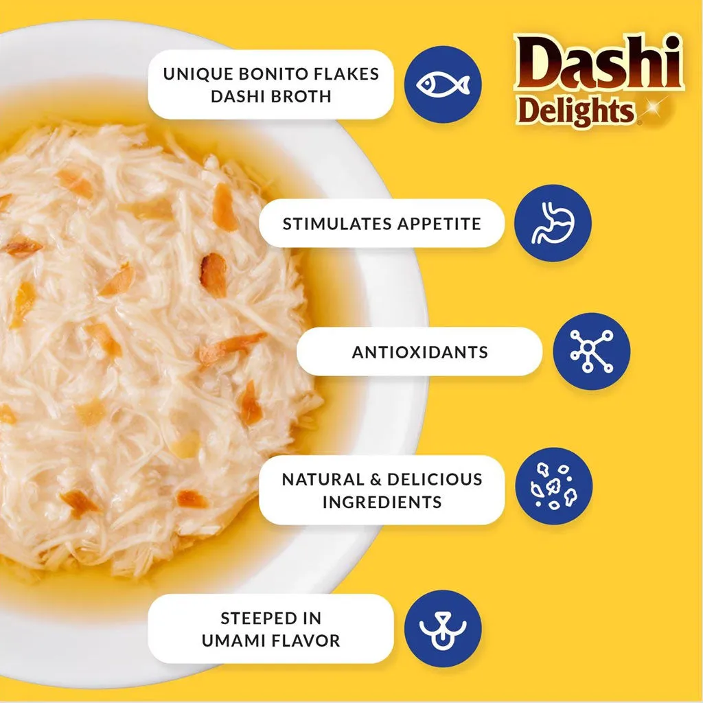 Inaba Dashi Delights Chicken Variety Pack in Broth Cat Food, 2.5-oz, pack of 12