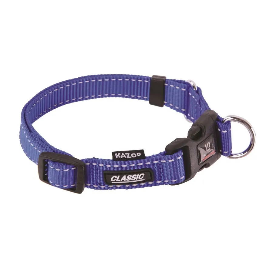 Kazoo Classic Adjustable Nylon Collar Blue