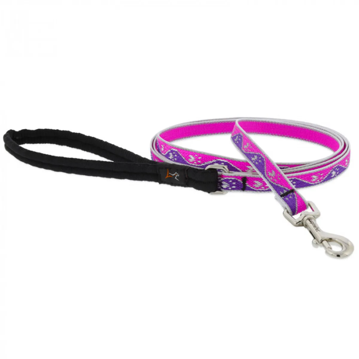 Lupine Dog Leash High Lights 1/2" Width X 6' Length Pink Paws