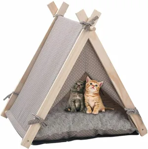 Luxury Pet Dog Puppy Teepee Tent Bed