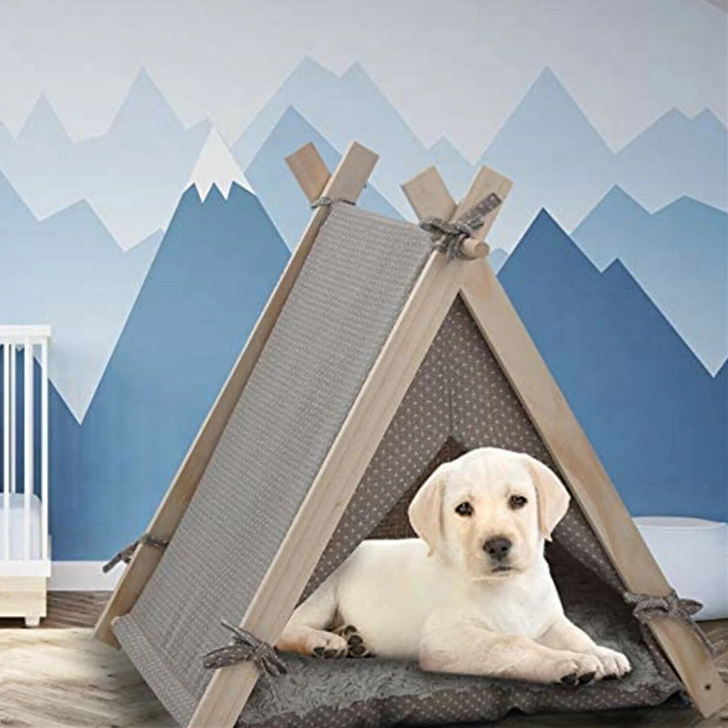 Luxury Pet Dog Puppy Teepee Tent Bed