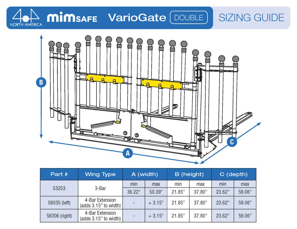 MIM Safe Variogate Double - Crash Tested Gate for Cars