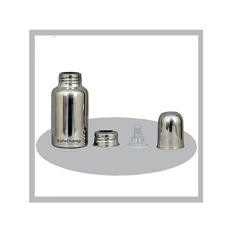 Missile Sterilizable 304 Grade Joint Less Steel Feeding Bottle - 250 ml