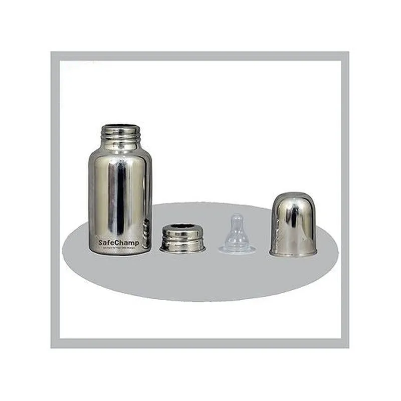 Missile Sterilizable 304 Grade Joint Less Steel Feeding Bottle - 300 ml