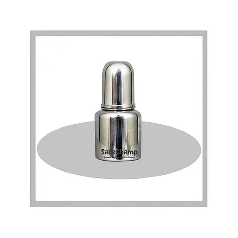 Missile Sterilizable 304 Grade Joint Less Steel Feeding Bottle for Baby - 150 ml