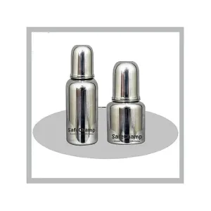 Missile Sterilizable 304 Grade Joint Less Steel Feeding Bottle (Pack-2) - 150 ml & 250 ml