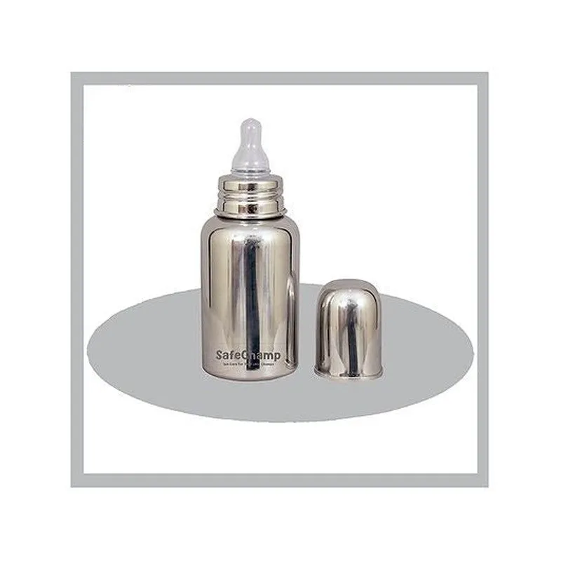 Missile Sterilizable 304 Grade Joint Less Steel Feeding Bottle (Pack-2) - 150 ml & 300 ml