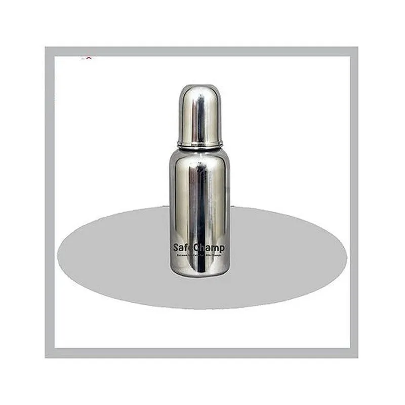 Missile Sterilizable 304 Grade Joint Less Steel Feeding Bottle (Pack-2) - 200 ml