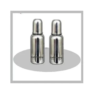 Missile Sterilizable 304 Grade Joint Less Steel Feeding Bottle (Pack-2) - 200 ml