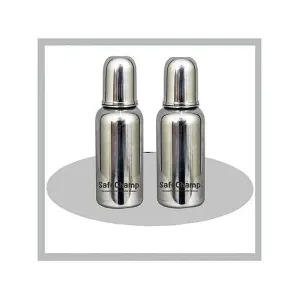Missile Sterilizable 304 Grade Joint Less Steel Feeding Bottle (Pack-2) - 250 ml