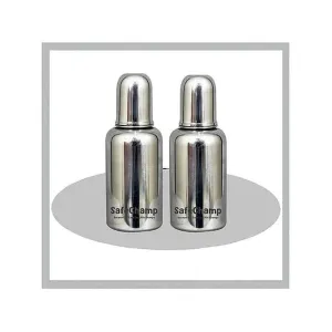 Missile Sterilizable 304 Grade Joint Less Steel Feeding Bottle (Pack-2) - 300 ml