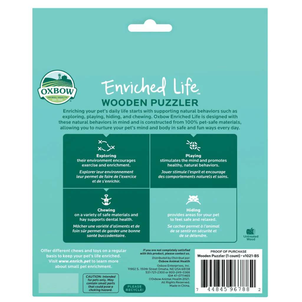 Oxbow Enriched Life Wooden Puzzler Toy For Small Animals