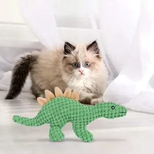 Pet Plush Toy Cat Dog Dinosaur Shape Puzzle Toy | Bite Resistant Interactive Pet Dog Teeth Cleaning Chew Toy Pet Supplies | Alo Trendy