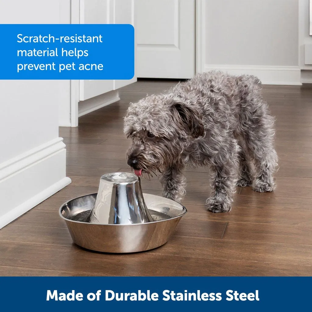 PetSafe Seaside Stainless Steel Water Fountain, 60-oz