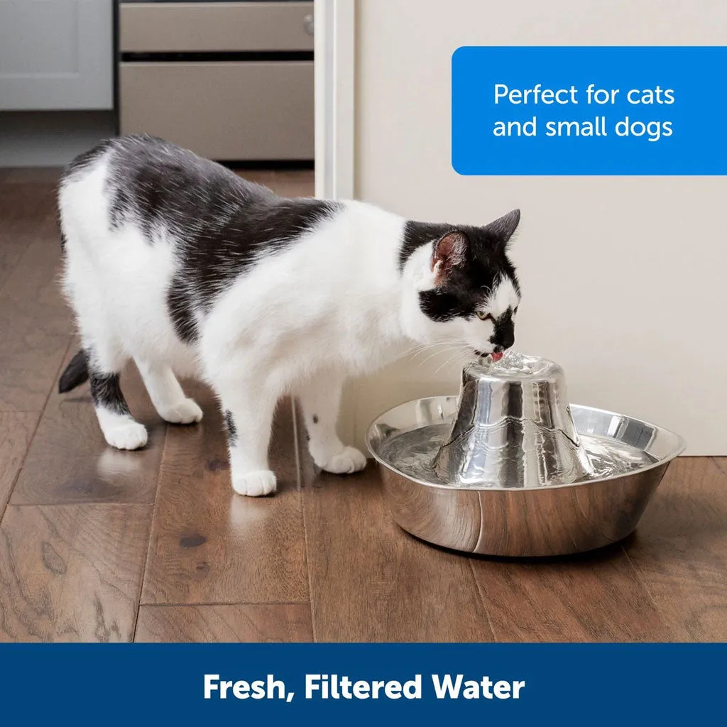 PetSafe Seaside Stainless Steel Water Fountain, 60-oz