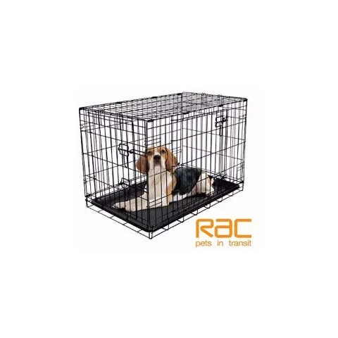 Rac Metal Flat Crate with Plastic Tray for Dogs