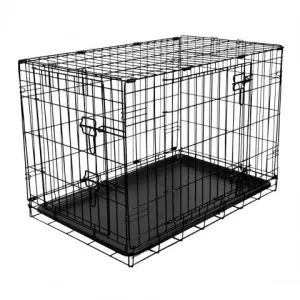 Rac Metal Flat Crate with Plastic Tray for Dogs