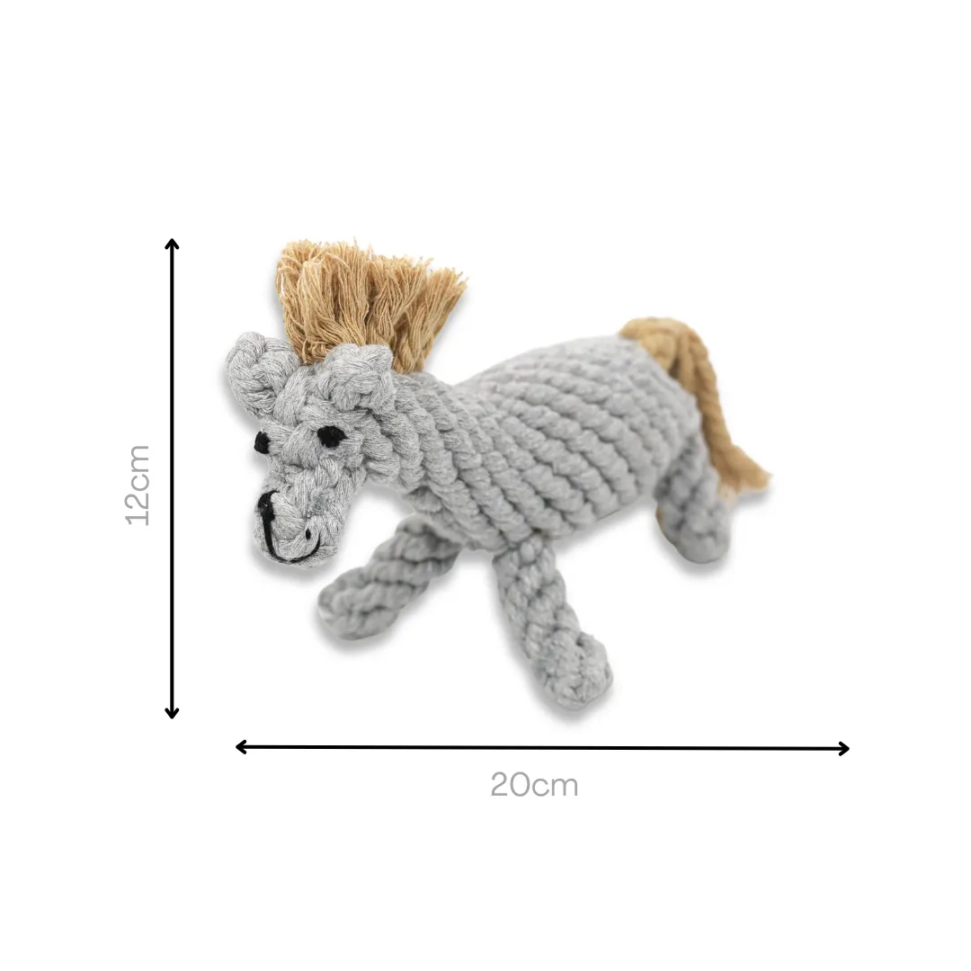 Serene the Gray Horse Rope Toy