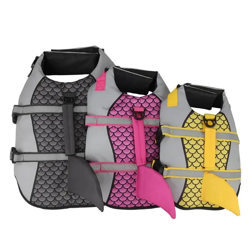 Shark Dog Life Jacket | Enhanced Buoyancy Swimming Safety Vest with Handle | Small to Large Dogs Surfing Gear | Alo Trendy