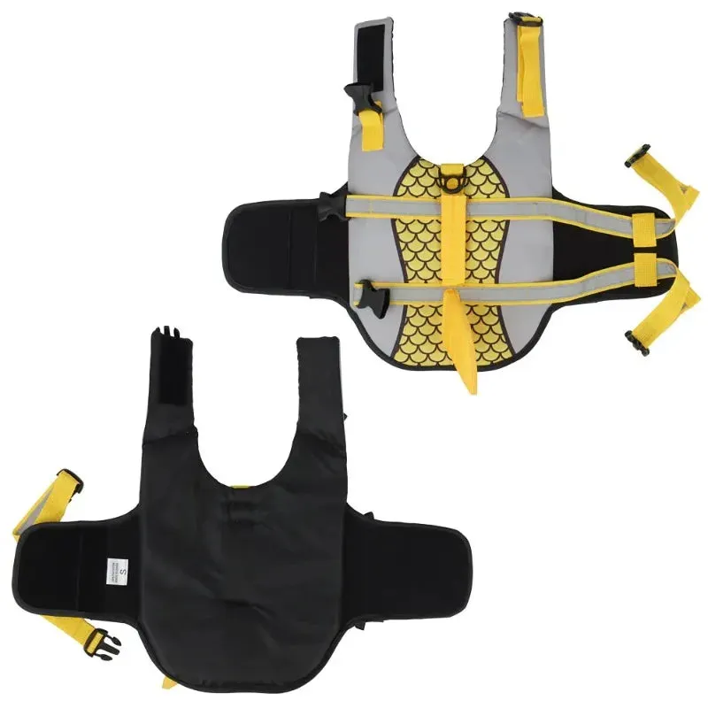 Shark Dog Life Jacket | Enhanced Buoyancy Swimming Safety Vest with Handle | Small to Large Dogs Surfing Gear | Alo Trendy
