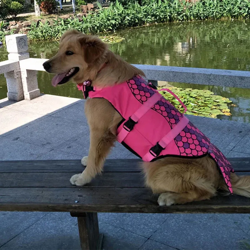 Shark Dog Life Jacket | Enhanced Buoyancy Swimming Safety Vest with Handle | Small to Large Dogs Surfing Gear | Alo Trendy