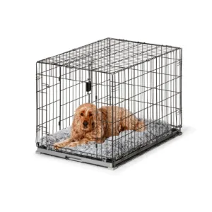 Snooza Haven: 2-in-1 Convertible Training Crate - Graphite- Large.