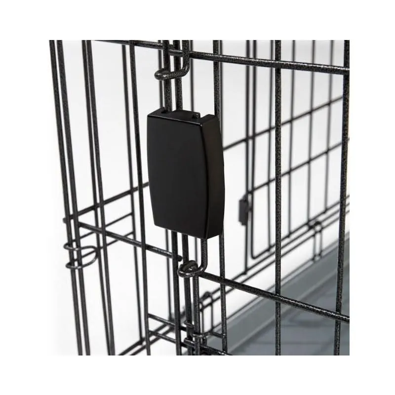 Snooza Haven: 2-in-1 Convertible Training Crate - Graphite- Large.