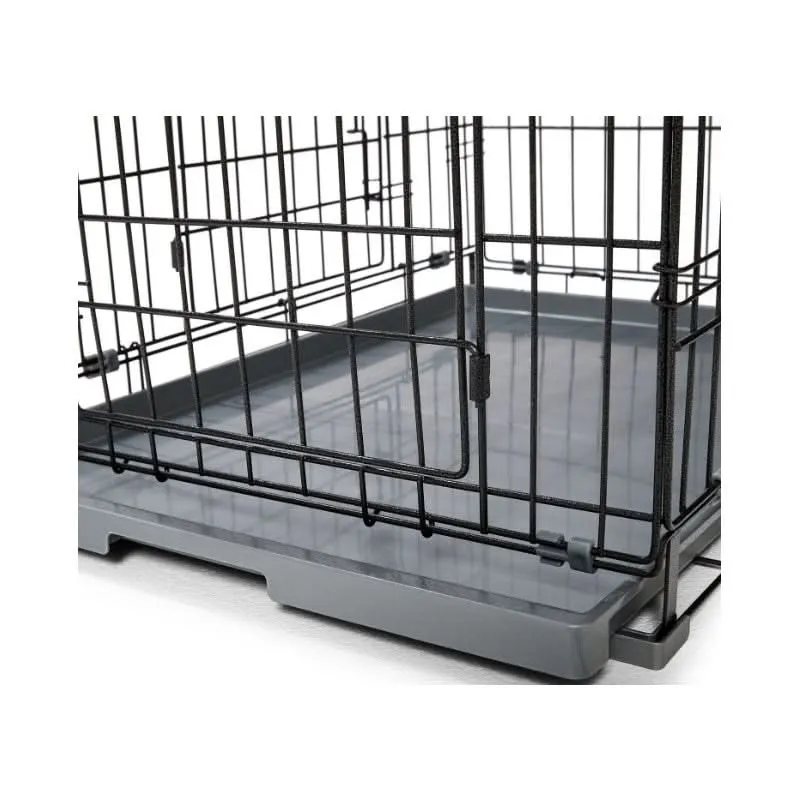 Snooza Haven: 2-in-1 Convertible Training Crate - Graphite- Large.