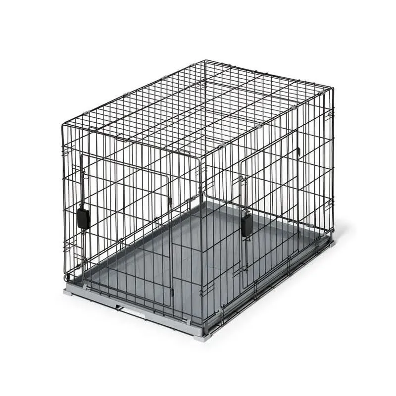 Snooza Haven: 2-in-1 Convertible Training Crate - Graphite- Large.