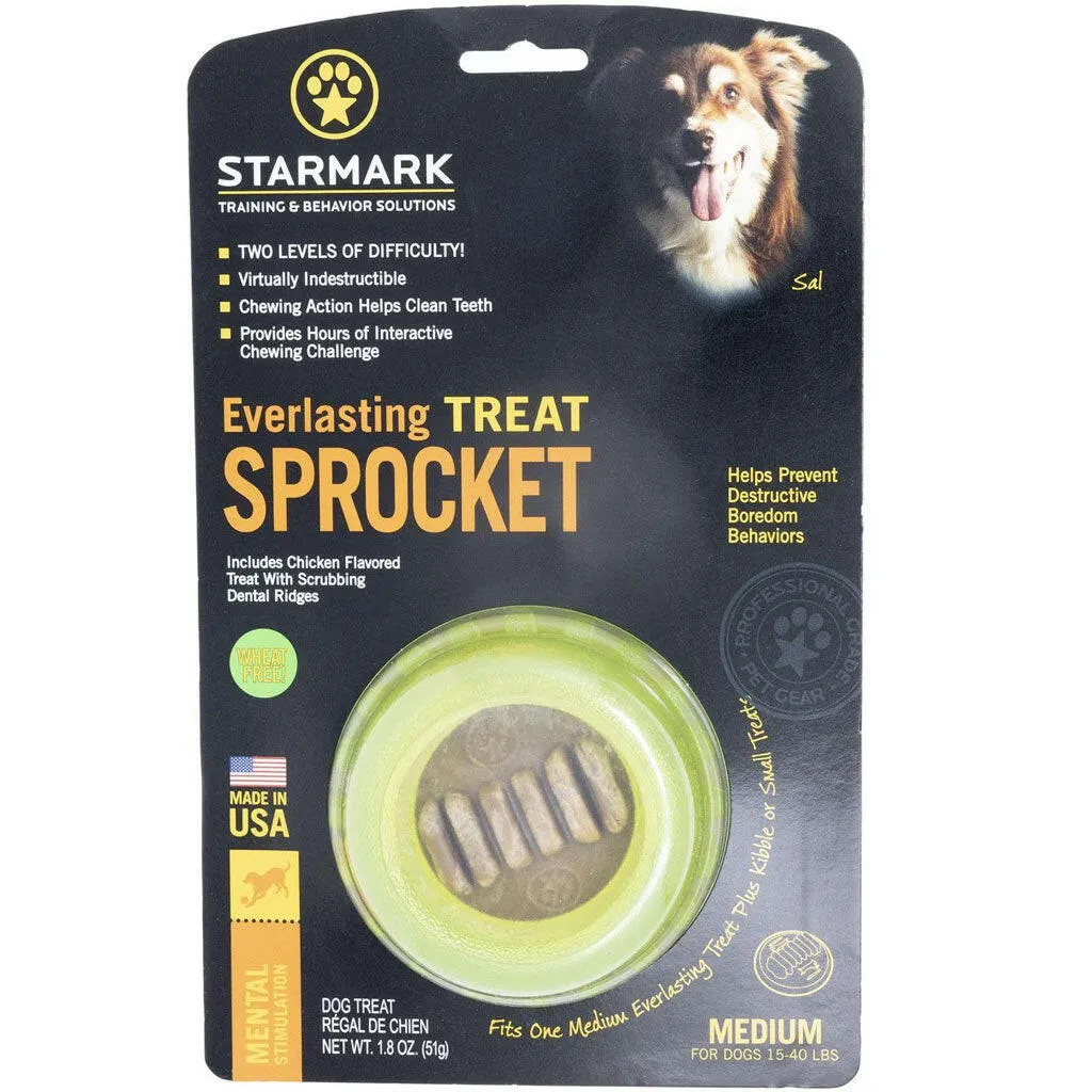 Starmark Everlasting Sprocket Tough Treat Dispenser Dog Toy