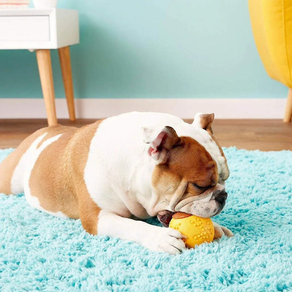 Starmark RubberTuff Dog Treat Ball Orange
