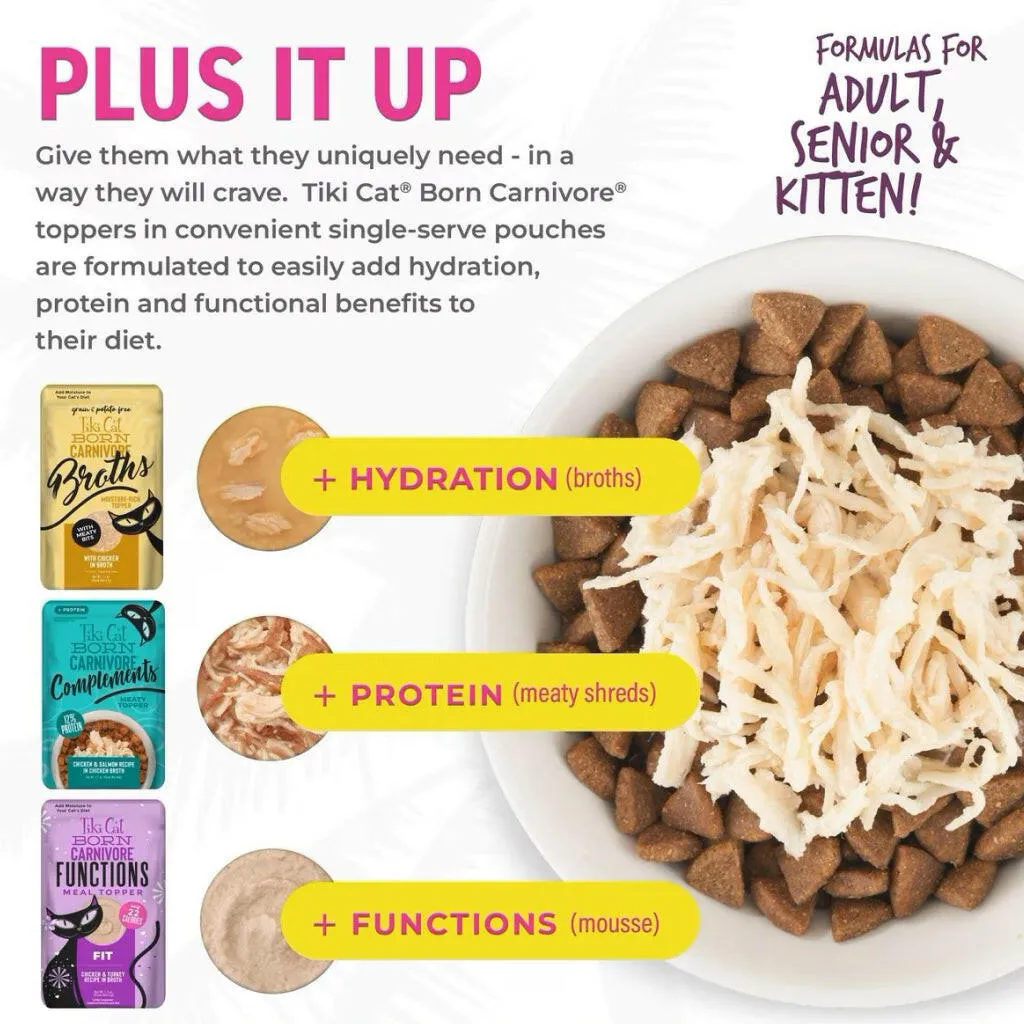 Tiki Cat Chicken Broth Pouch (1.3 oz x 12 pouches)
