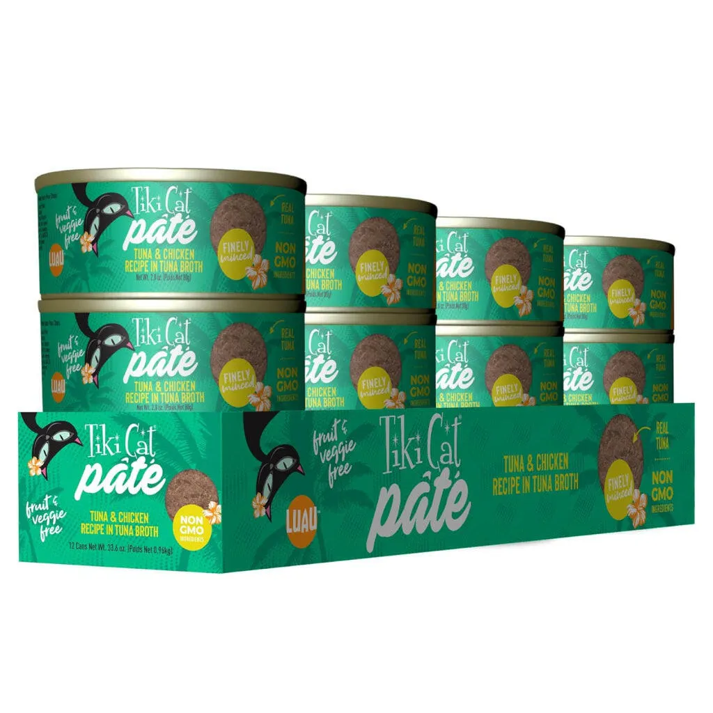 Tiki Cat Luau Ahi Tuna & Chicken Pate (2.8 oz x 12 cans)